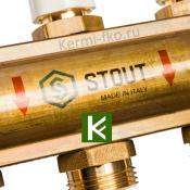 Коллектор для теплого пола с вентилями 11 выходов STOUT SMB 0468 000011